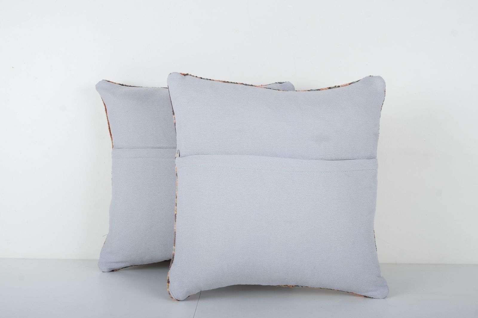 Set Of Two Turkish Oushak Pillow Cover, Pair Vintage Carpet  Cover photo for sale