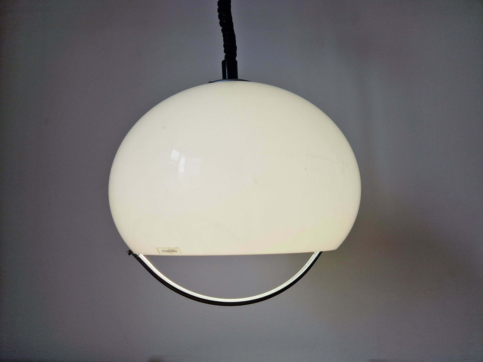 Set Of Two Midcentury Pendants Meblo, Harvey Guzzini, Space Age, Italy, 1970s photo vintage