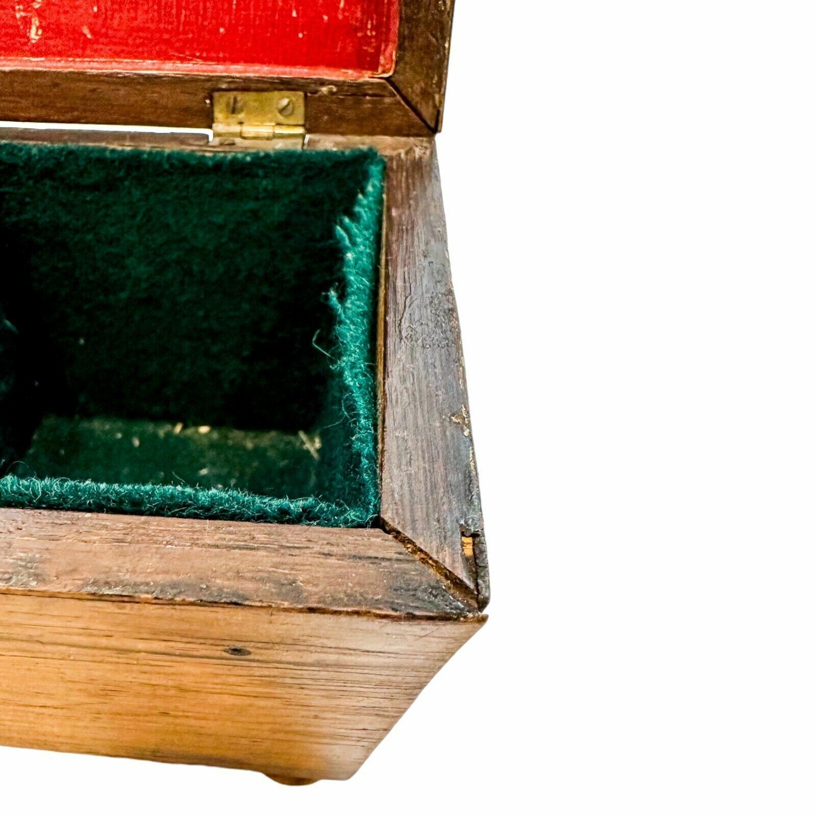 photo buy Antique Victorian Mahogany Sarcophagus 2 Section Small Tea Caddy / Jewellery Box