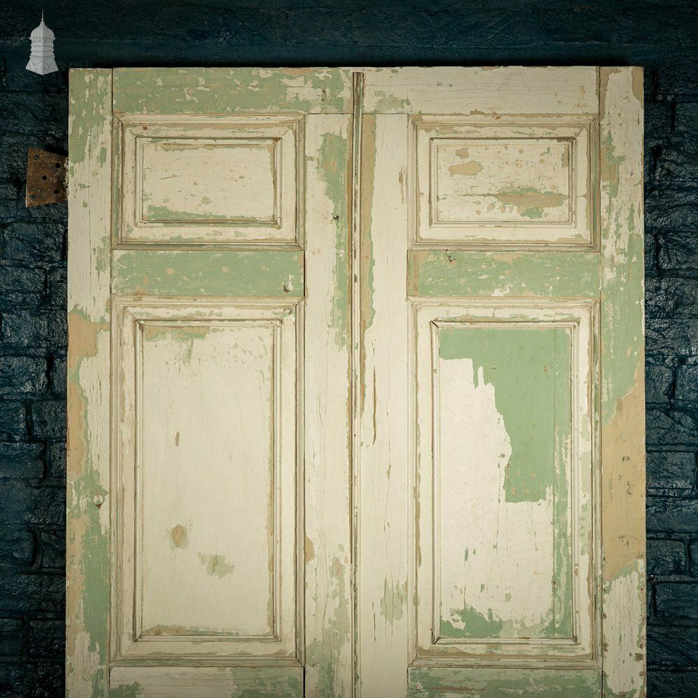 photo for sale Pine Paneled Door, 6 Moulded Panel White Painted