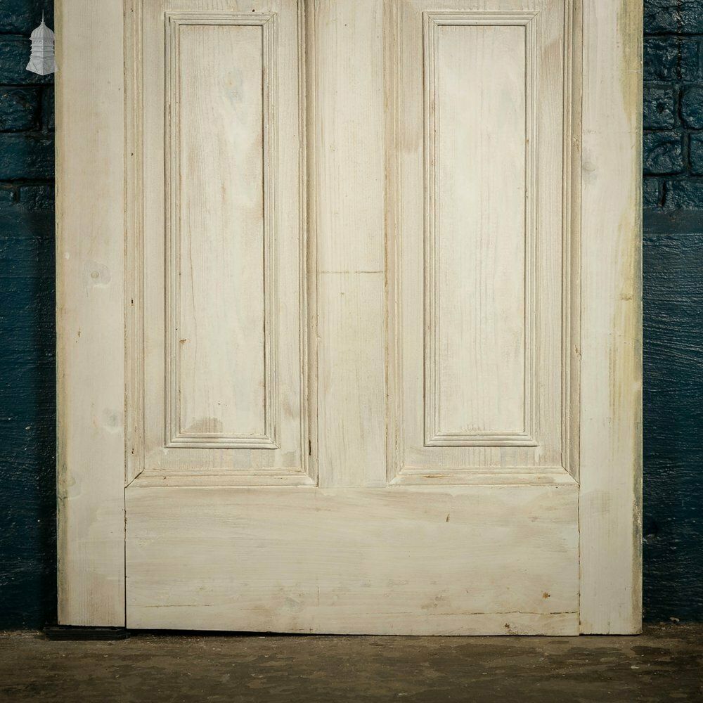 Pine Paneled Door, 6 Moulded Panel White Painted 20th C photo Home Fixtures