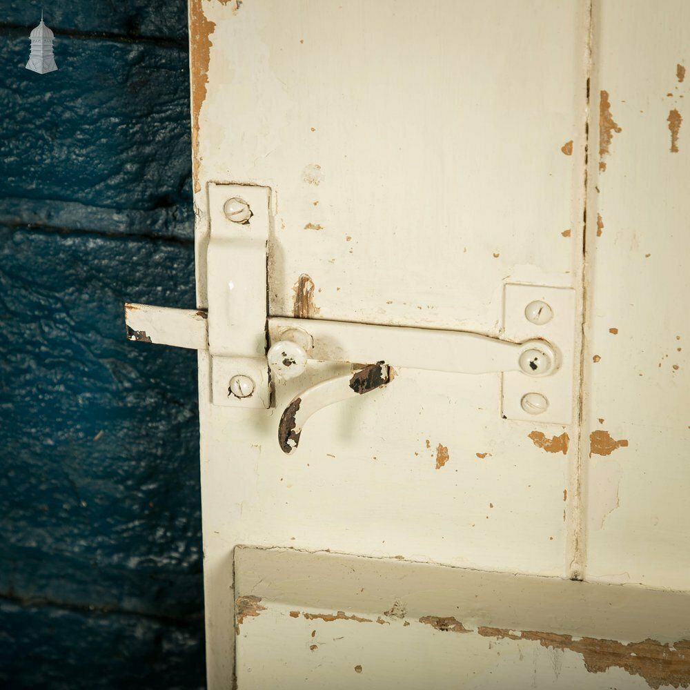 Ledged Plank Door, White Painted photo vintage