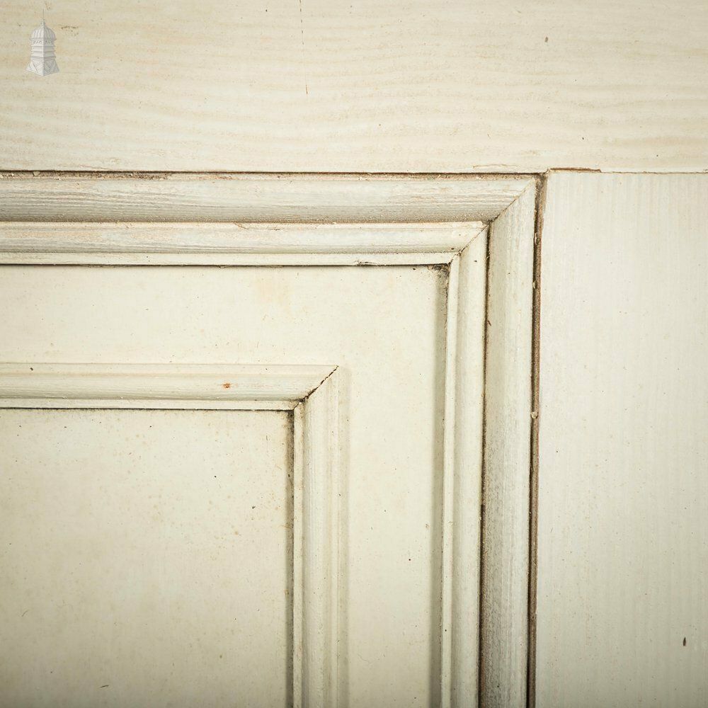 Pine Paneled Door, 6 Moulded Panel White Painted 20th C Missing Moulding photo furniture