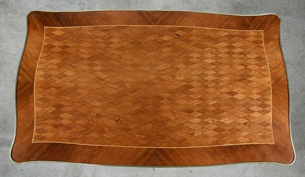 Rosewood And Marquetry Desk Table, Louis XV Style – Early 20th Century photo Furniture