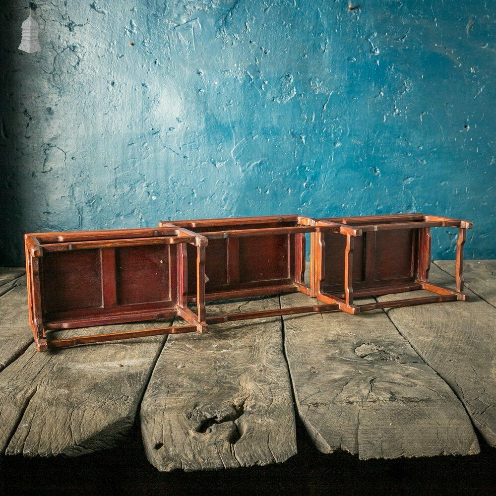 Oriental Multi Tiered Hardwood Display Stand photo vintage