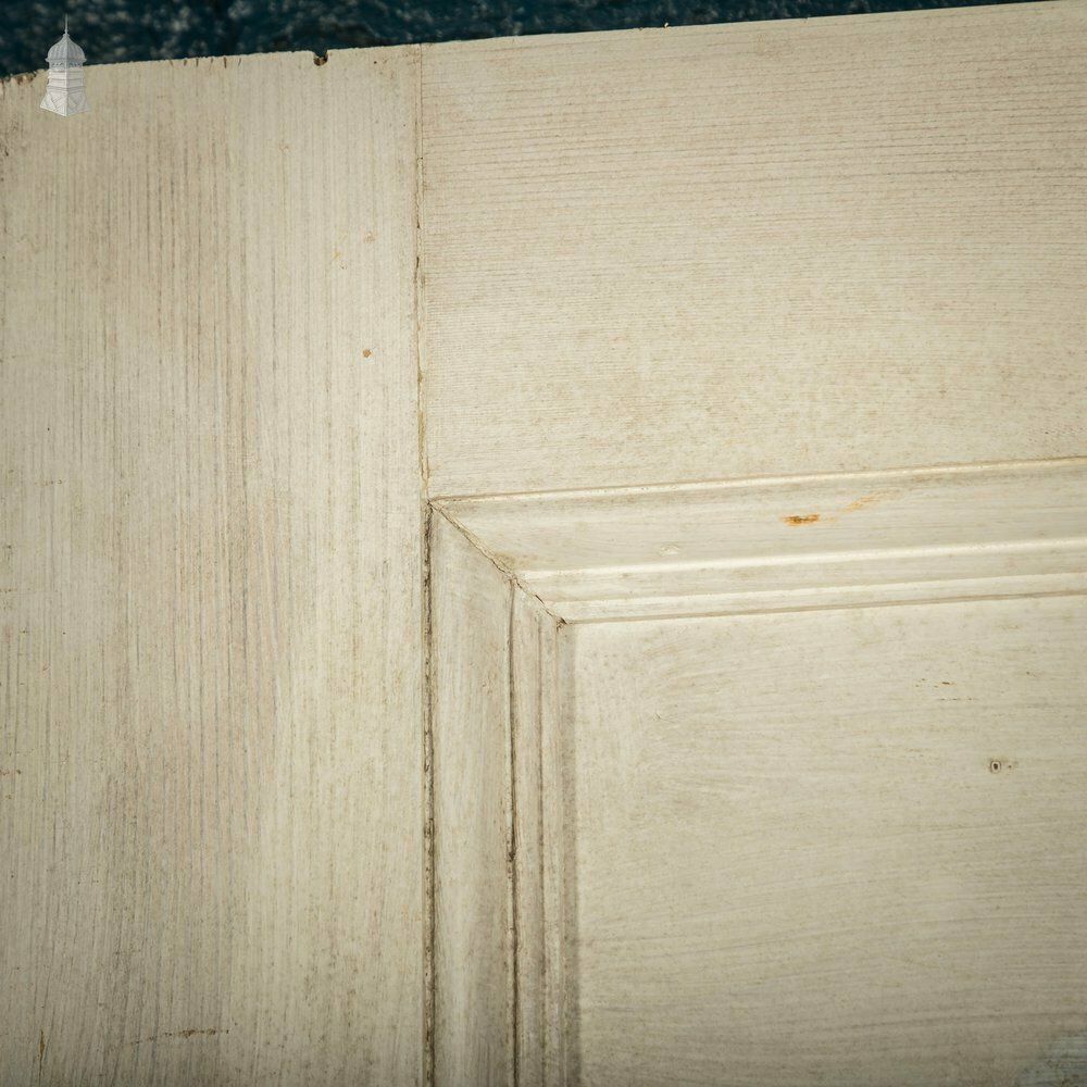 Pine Paneled Door, 6 Moulded Panel White Painted 20th C photo 180.0