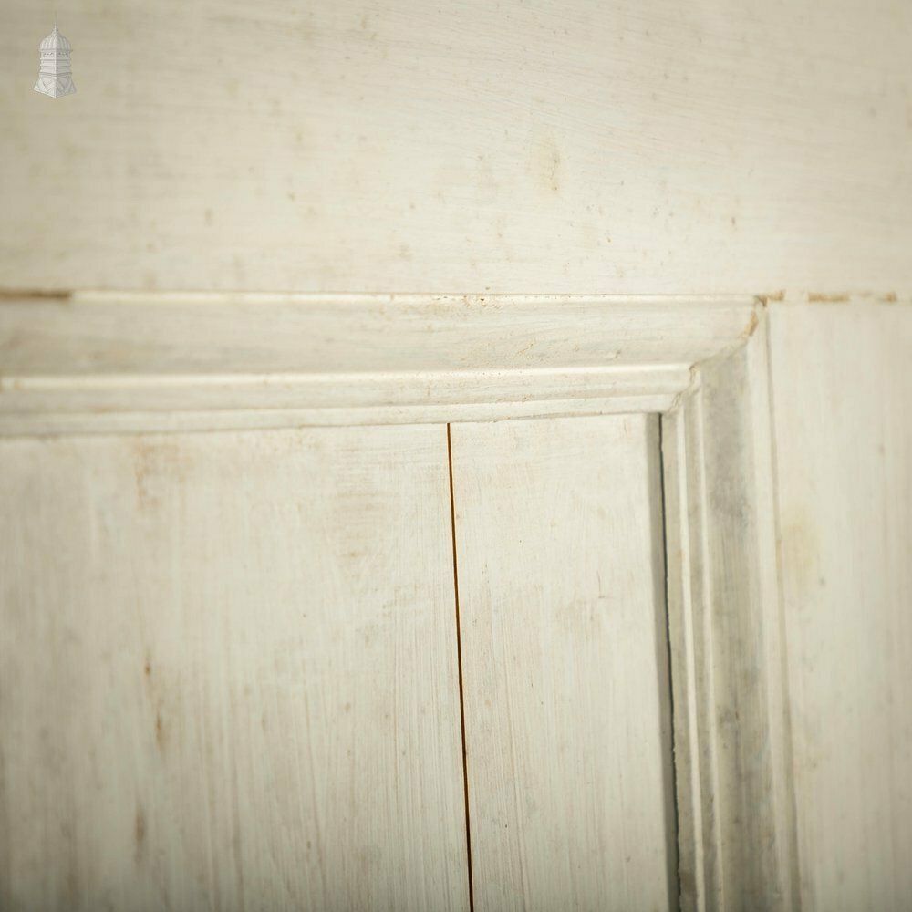 photo buy Pine Paneled Door, 6 Moulded Panel White Painted 20th C