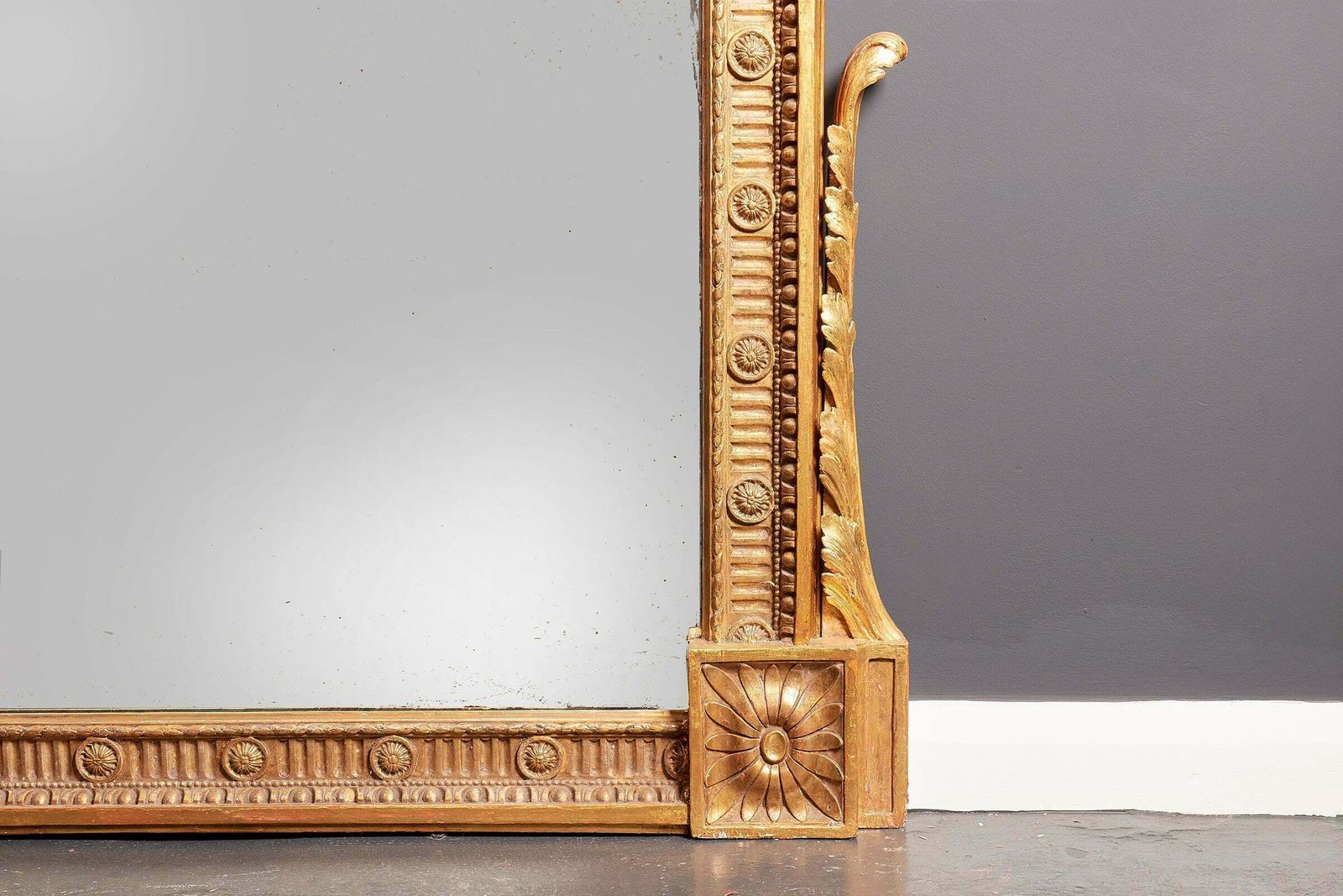 Large Late 18th Century George III Giltwood Mirror photo Home Decor
