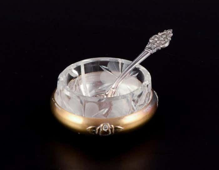 Fåglavik Glasbruk (1874 1980)  Sweden  Four Glass Salt Cellars  Mid 20th C. photo Home Decor