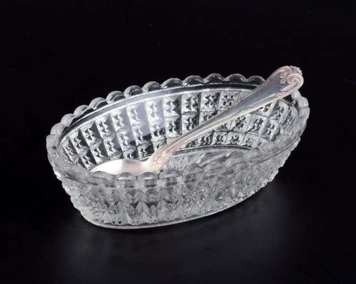Fåglavik Glasbruk (1874 1980)  Sweden  Four Glass Salt Cellars  Mid 20th C. photo 161.0