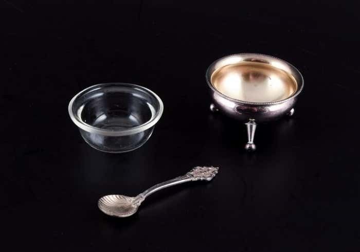 Fåglavik Glasbruk (1874 1980)  Sweden  Four Glass Salt Cellars  Mid 20th C. photo buy