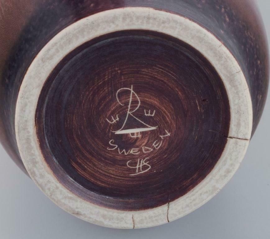 Carl Harry Stålhane For Rörstrand, Sweden. Large Vase In Hare's Fur Glaze. photo 1229.0