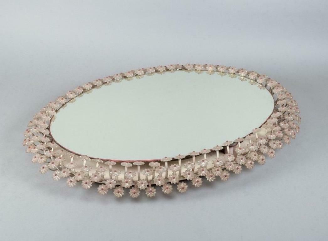 Emil Stejnar For Rupert Nikoll Illuminated Mirror Surrounded By Acrylic Flowers photo furniture