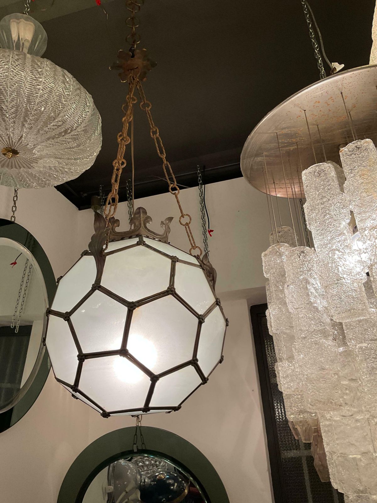 Jean Perzel   Chandelier   France 1930 photo vintage