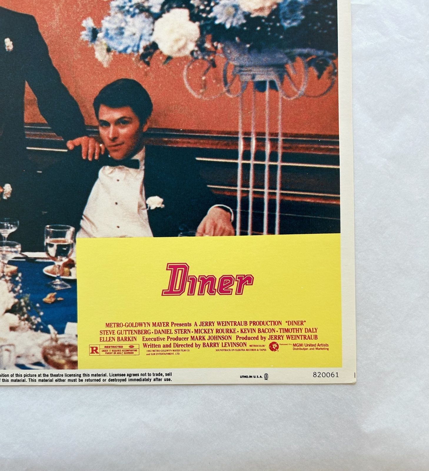 Diner Original 1982 Lobby Card #8 photo for sale