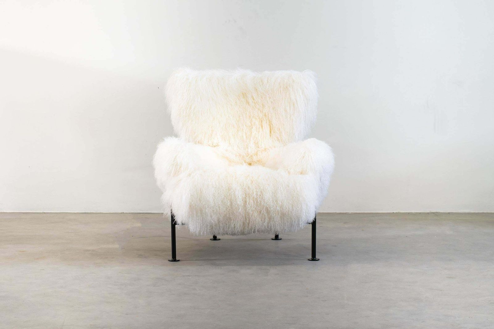 Franco Albini Pl19 Or Tre Pezzi Armchair In White Wool By Poggi Pavia 1950s photo for sale