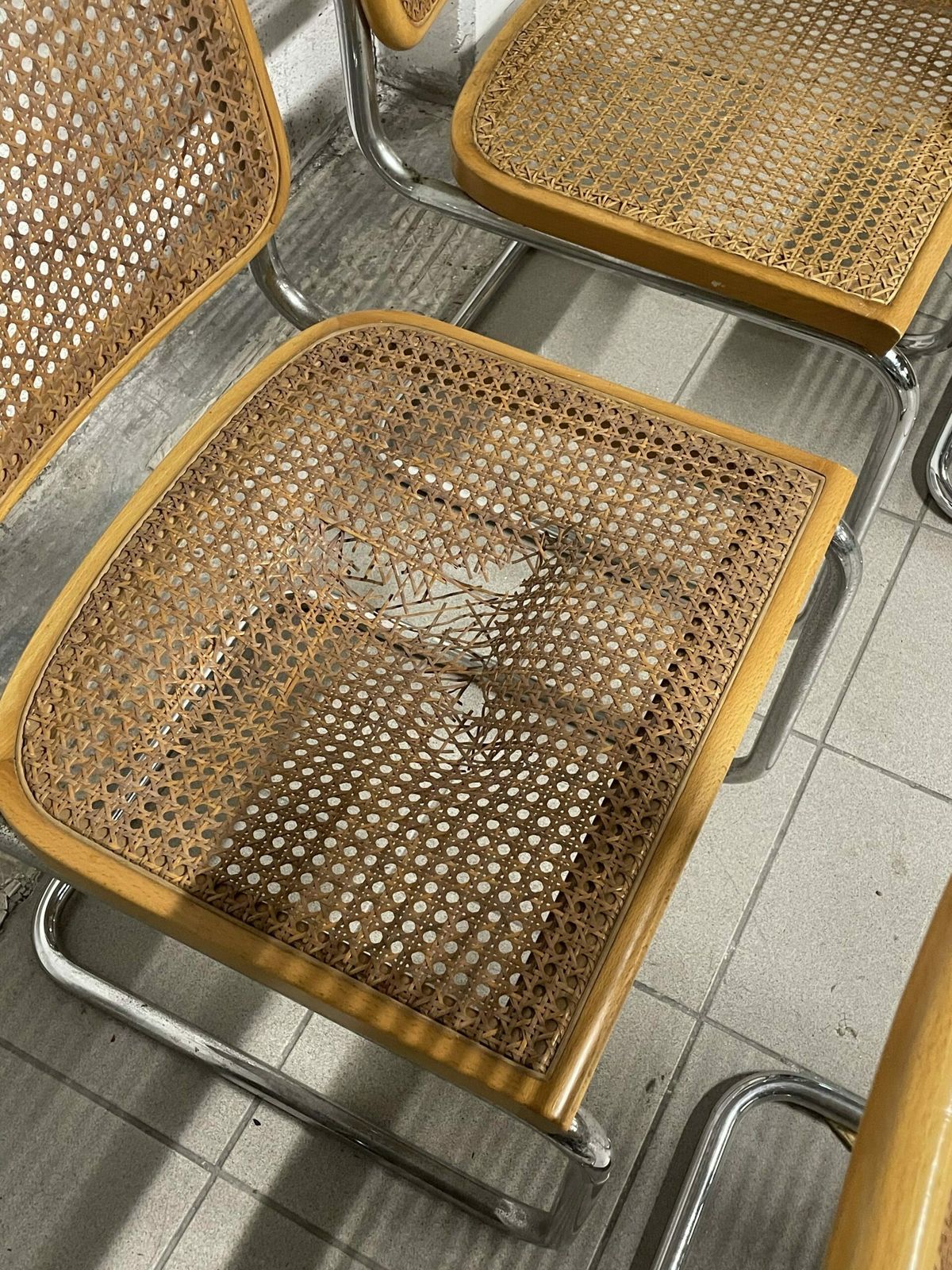 Set Of 4 Cesca B32 Chairs From The 70s Branded Gavina photo 775.0