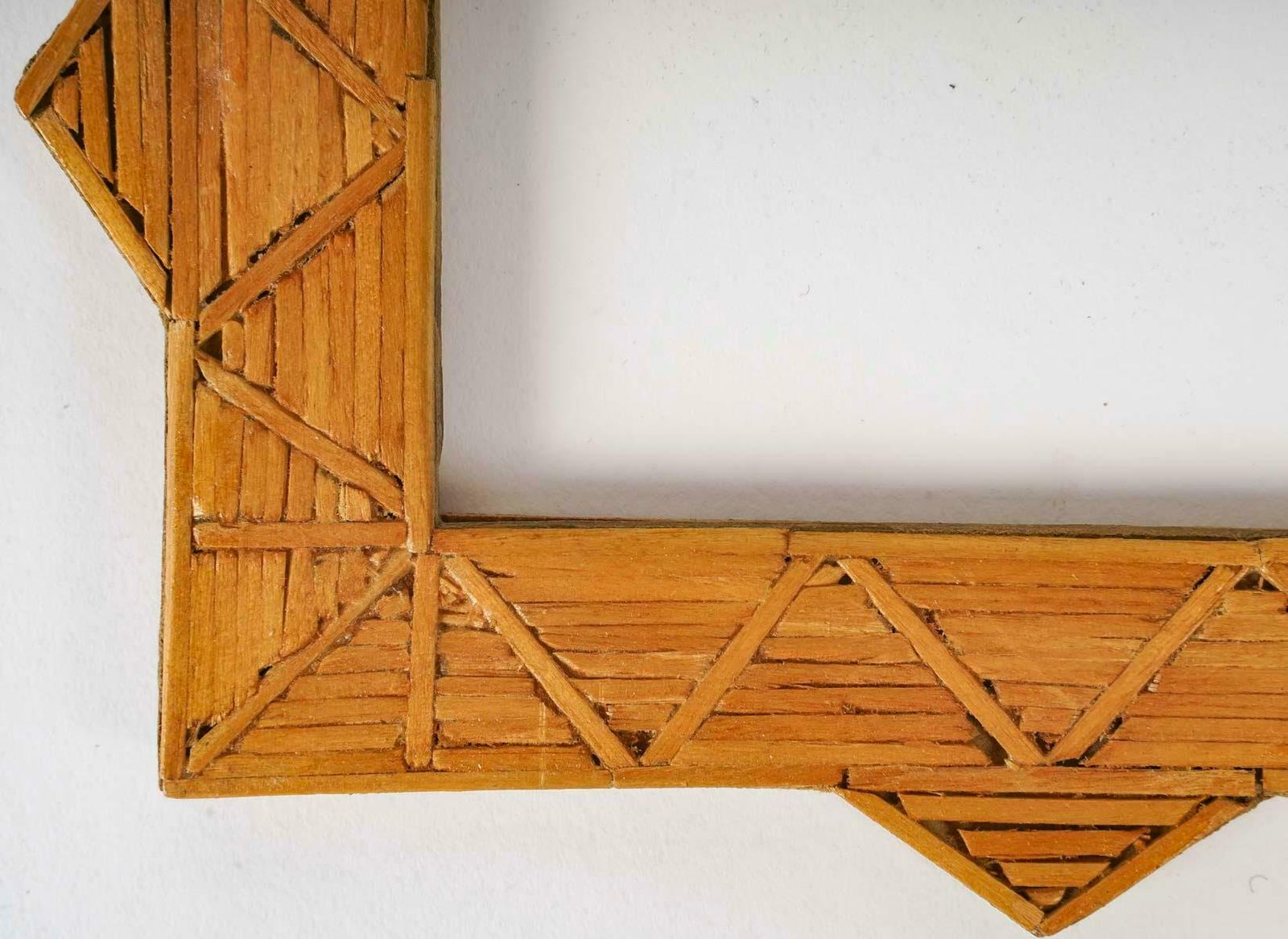 Early 20th Century Folk Art Match Photo Frame. photo furniture