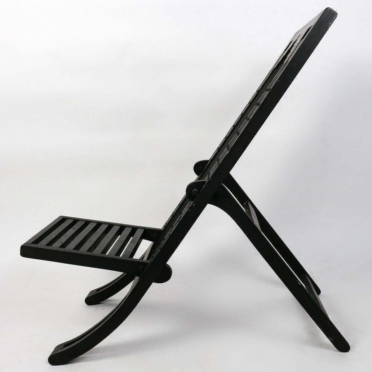Pair Of 1980s Lacquered Wood Modular Chairs. photo for sale