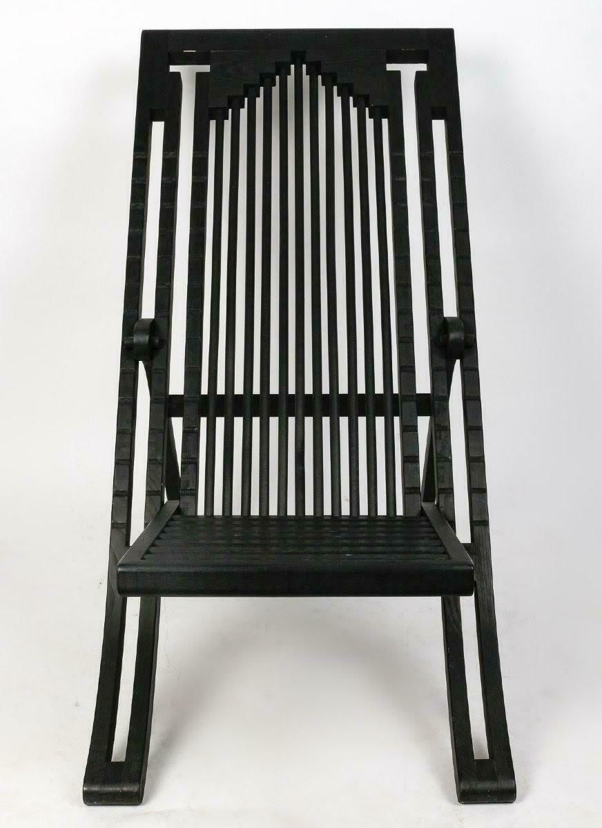 Pair Of 1980s Lacquered Wood Modular Chairs. photo Furniture
