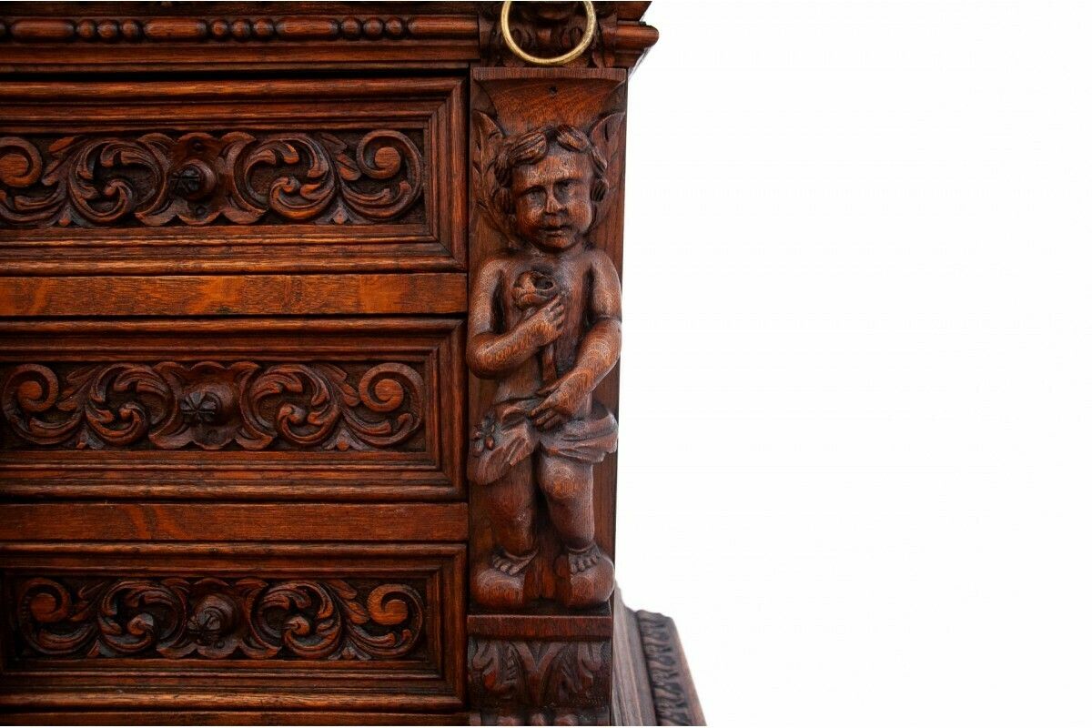 Furniture Carved Buffet Chest Of Drawers, France, Circa 1860. After Renovation. photo