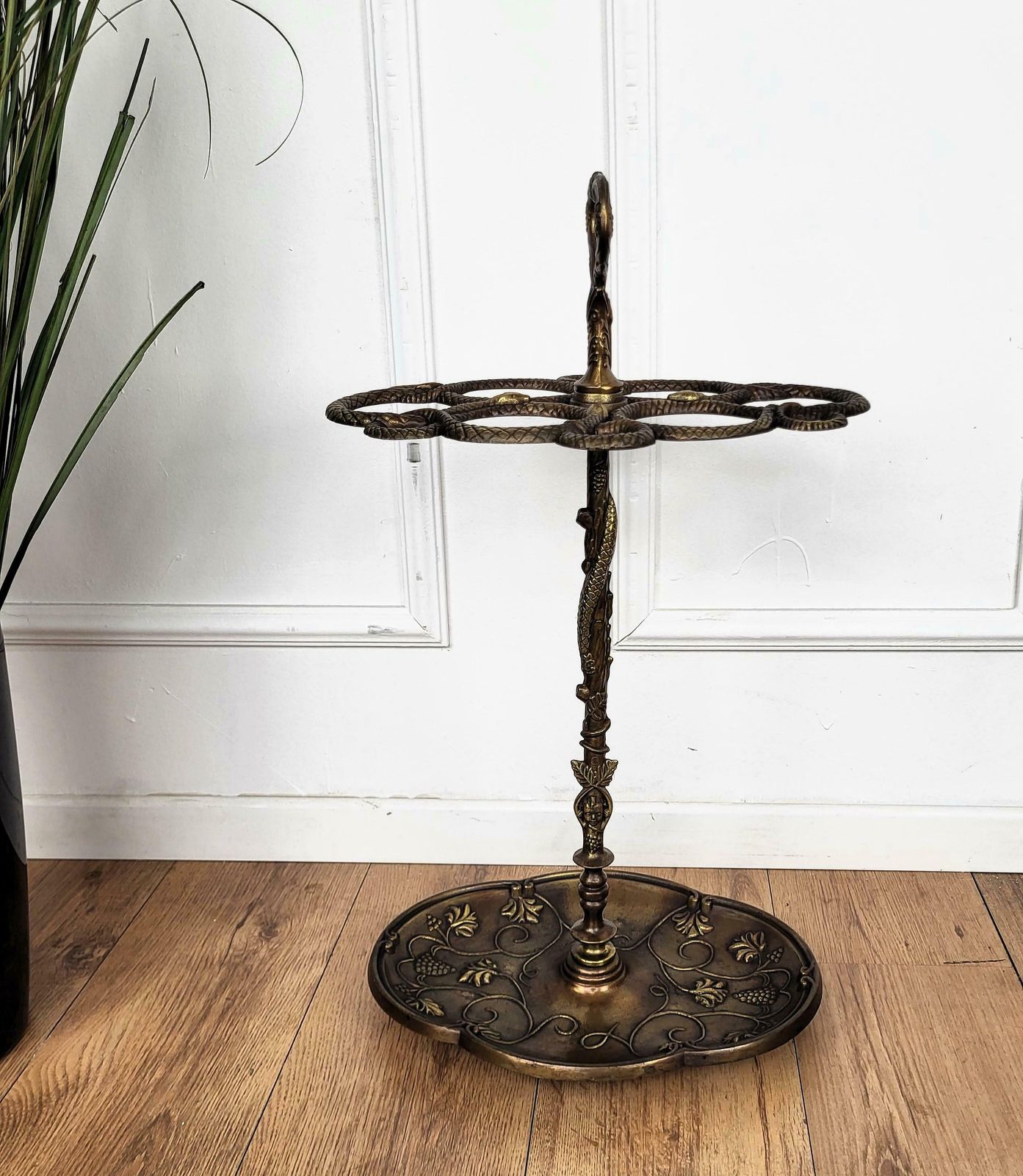 Antique Italian Gilt Cast Iron Sculpture Umbrella Stand photo 875.0