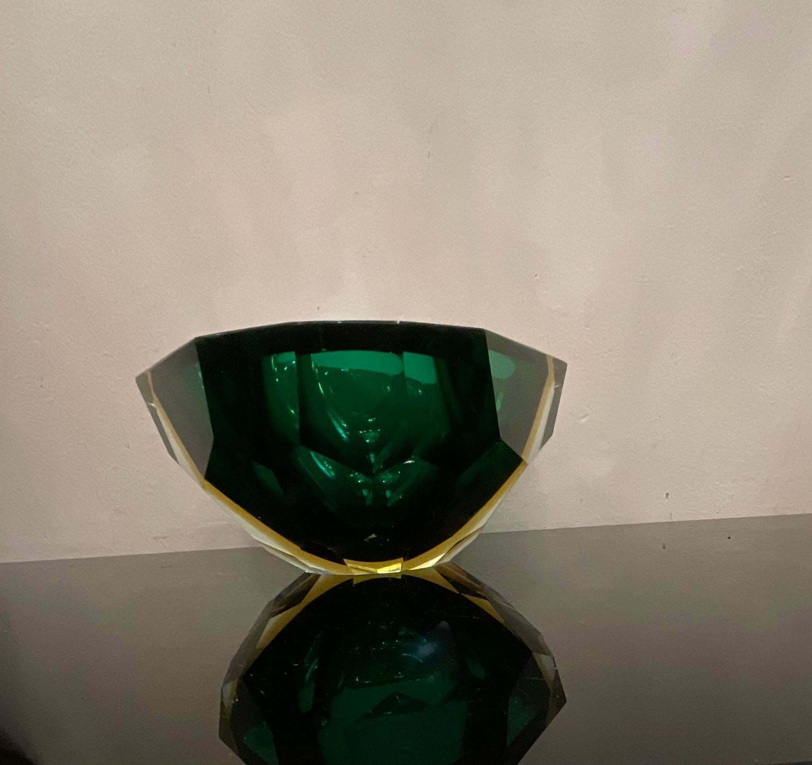 Home Decor Seguso   Flavio Poli   Murano Glass Ashtray   Submerged Glass 1960 photo