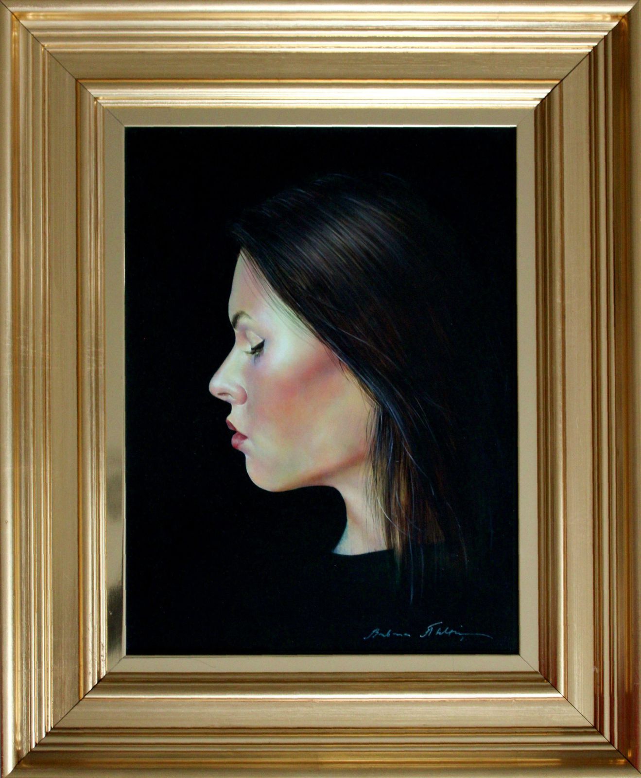 Barbara Abeltina Self Portrait. 2019, Canvas, Oil, photo furniture