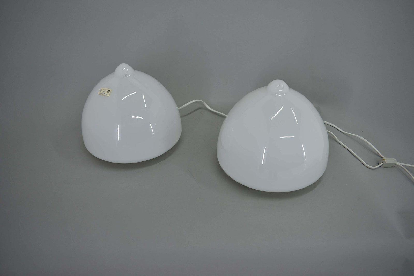 photo furniture Pair Of Glass Table Lamps By Krásno Nad Bečvou, 1960s