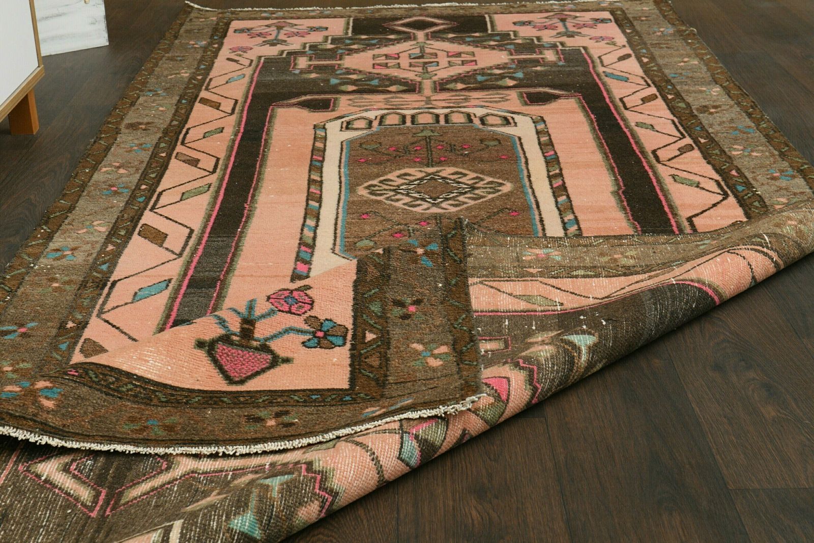 4.1x9.5 Ft Oushak Turkish Rug, Handmade Vintage Rug, Kitchen Rug, Home Decor, Hallway Rug, Bohemian Rug, Entryway Rug, 4x9 Rug, 4.1x9.5 Ft photo Textiles