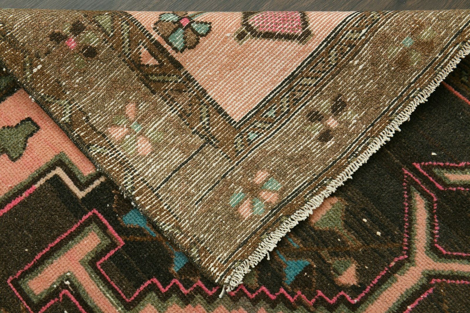 photo for sale 4.1x9.5 Ft Oushak Turkish Rug, Handmade Vintage Rug, Kitchen Rug, Home Decor, Hallway Rug, Bohemian Rug, Entryway Rug, 4x9 Rug, 4.1x9.5 Ft