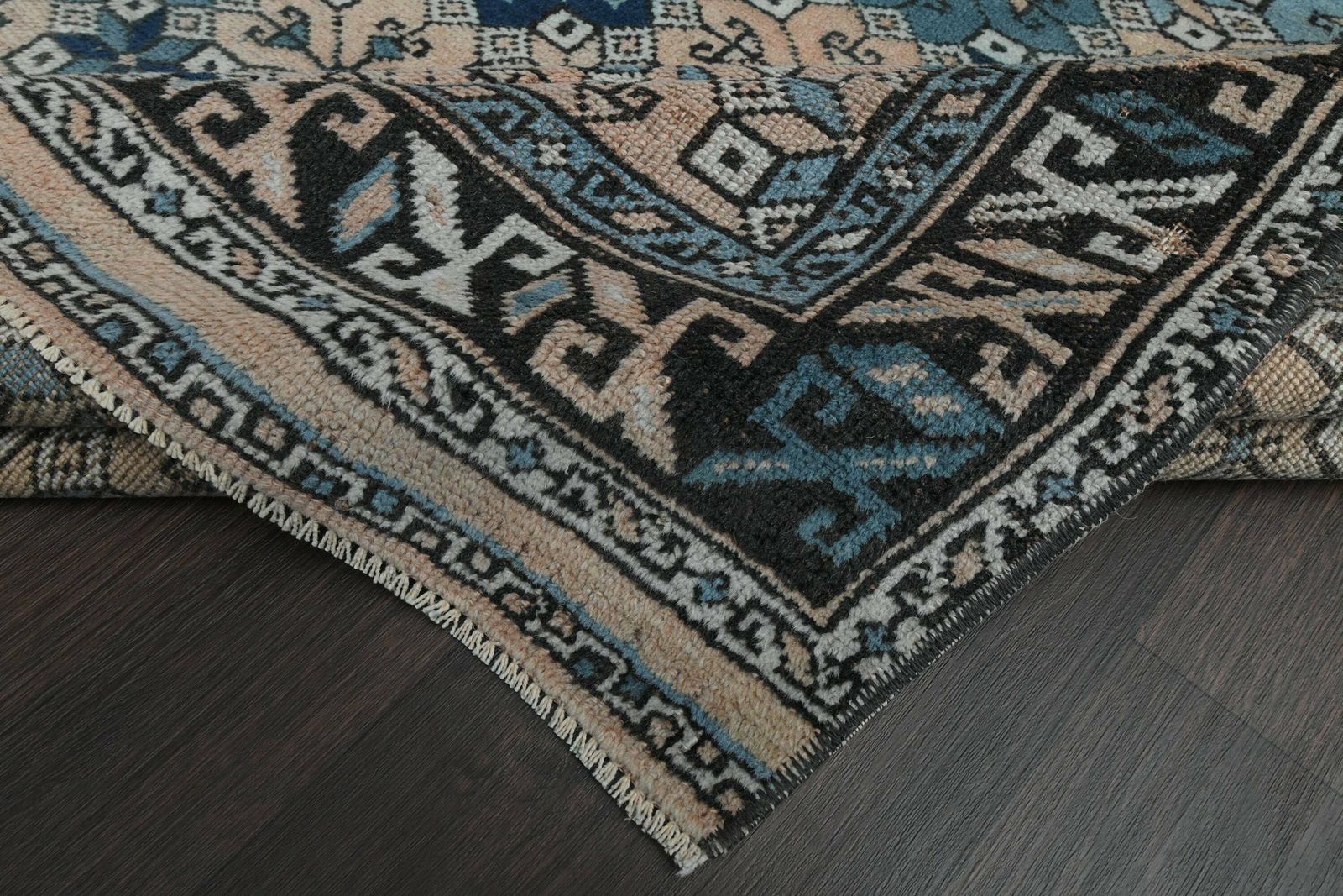 Antique Rug, Orange Blue Rug, Turkish Oushak Rug, Handmade Vintage Rug, 5x8 Area Rug, Living Room Rug, Washable Wool Rug photo Textiles