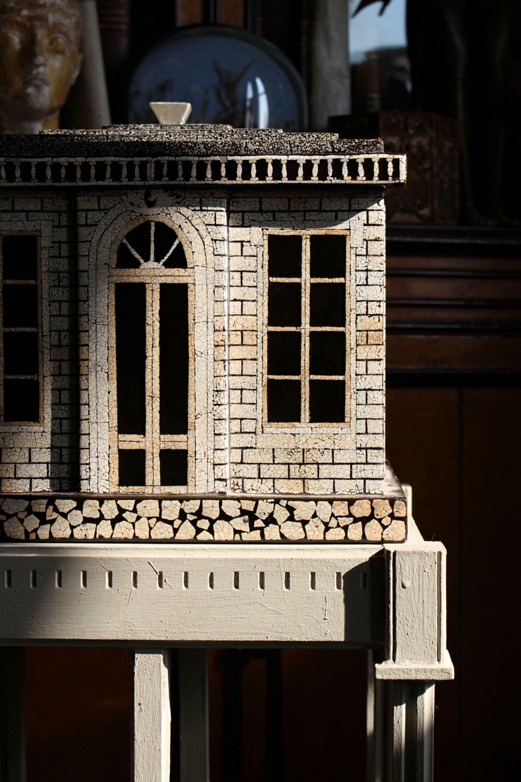 Eggshell Lacquered Box & Cover In The Form Of A House By Artist Thierry Voeltzel photo buy