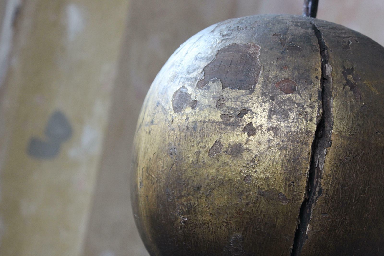 4495.0 Impressive Huge 19th Century Pawnbroker Folk Art Sign With Three Spheres Symbol photo