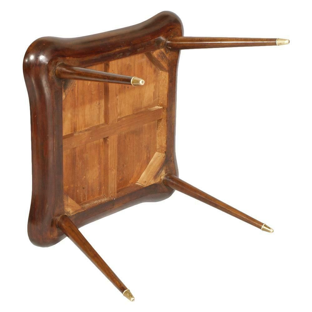 1940s Mid Century Coffee Table By Gio Ponti For Cassina In Walnut , Glass Top photo for sale