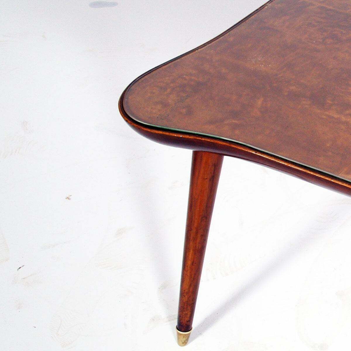 1940s Mid Century Coffee Table By Gio Ponti For Cassina In Walnut , Glass Top photo Furniture