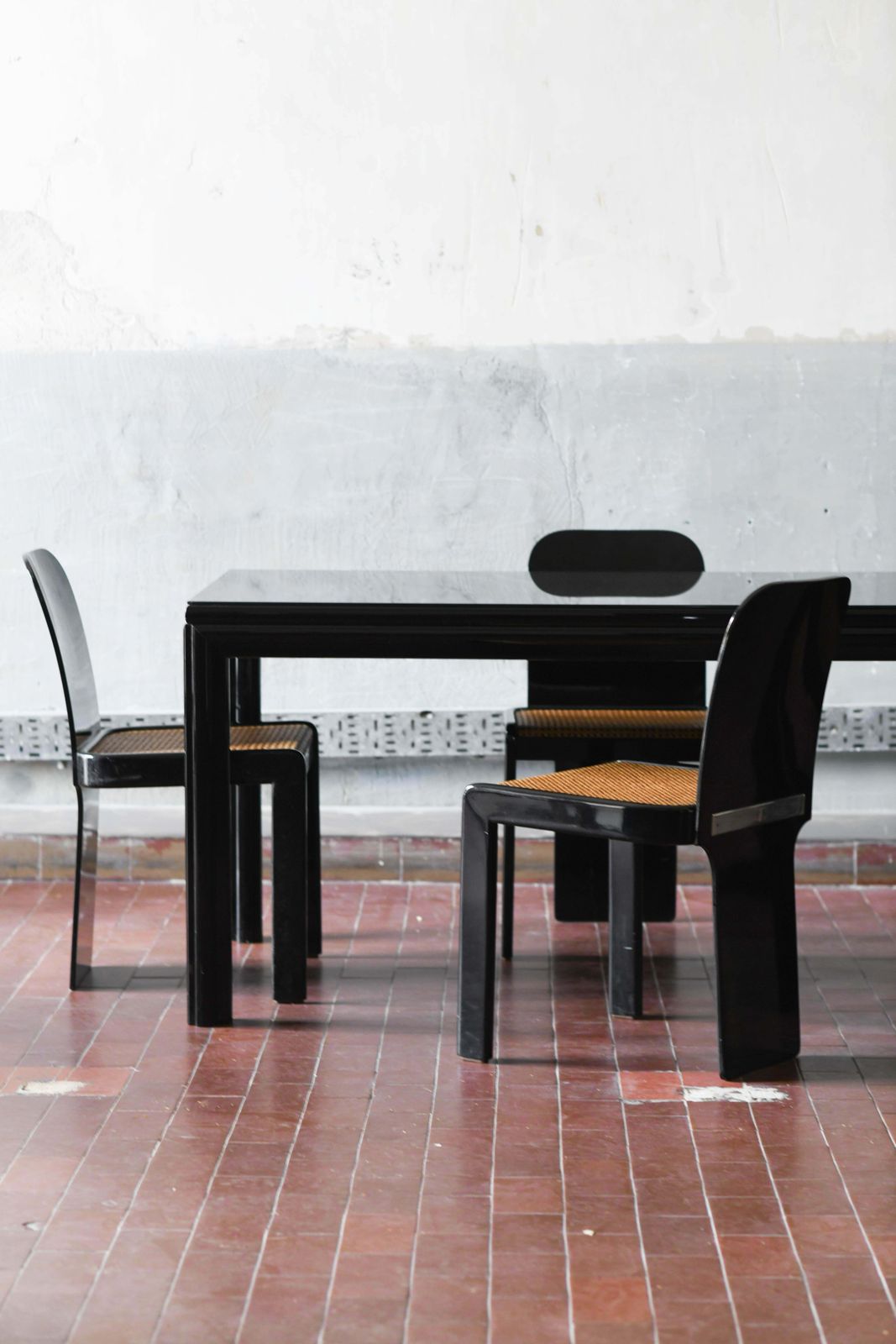 Dining Set: Table + 4 Chairs By Pierluigi Molinari For Pozzi Milano, 1960 photo for sale