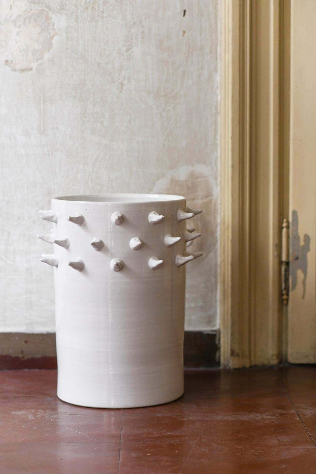 Rare “Spina” Vase In Glazed Ceramic By Umberto Mantineo photo for sale