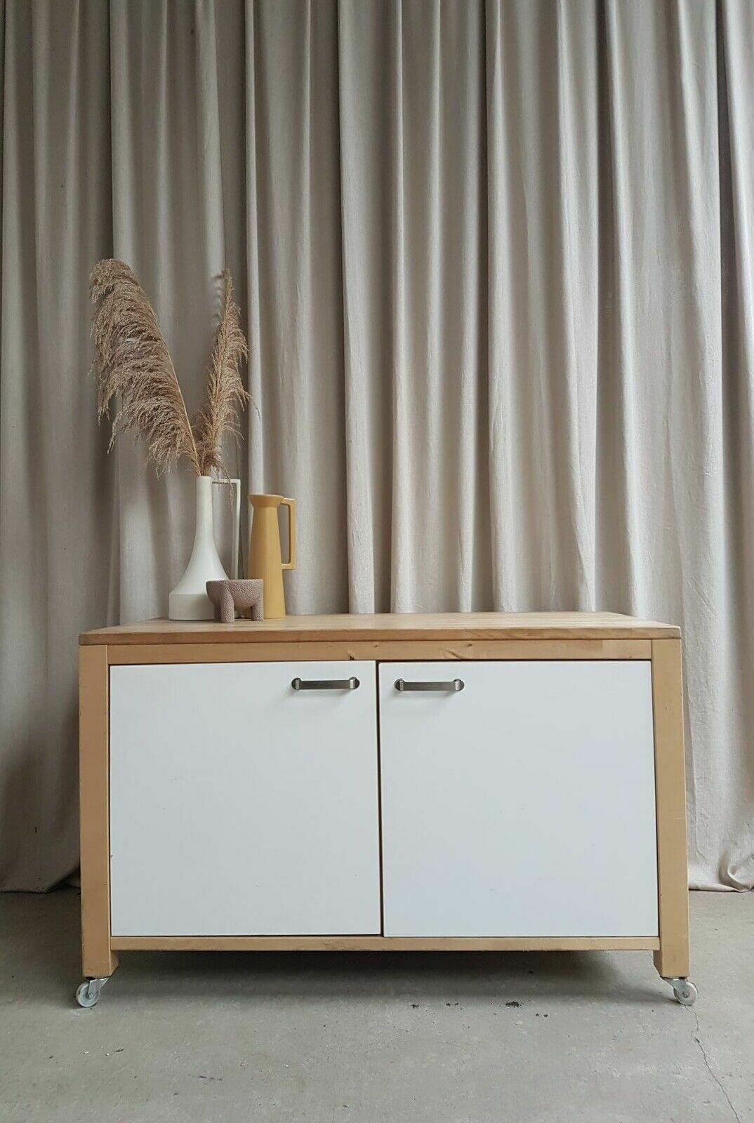 Vtg Mid Century Modernist Style Ikea Varde Sideboard Kitchen Cupboard