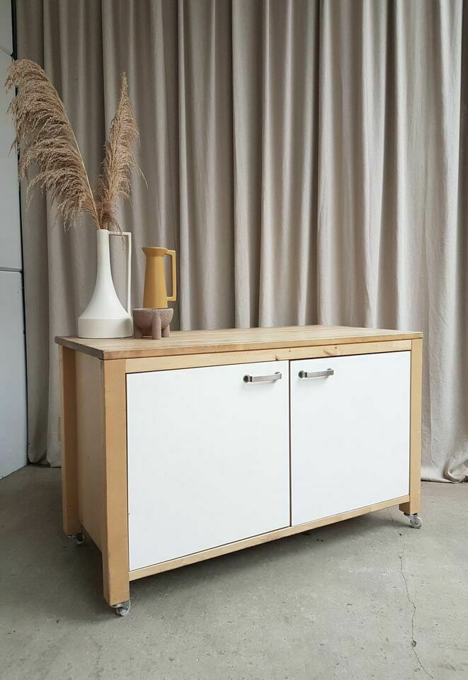 Vtg Mid Century Modernist Style Ikea Varde Sideboard Kitchen Cupboard photo furniture
