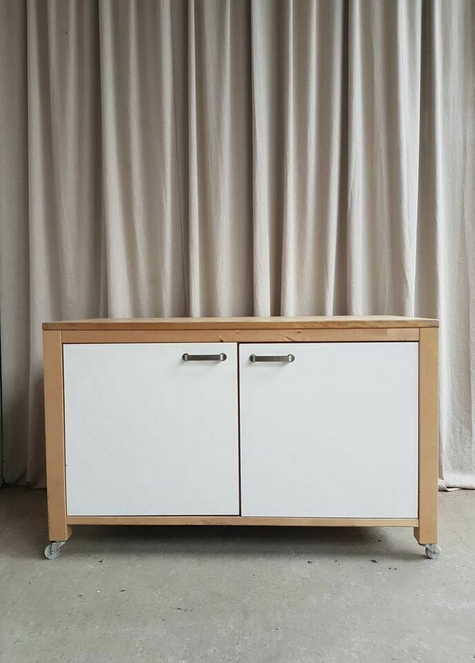 Vtg Mid Century Modernist Style Ikea Varde Sideboard Kitchen Cupboard photo Furniture