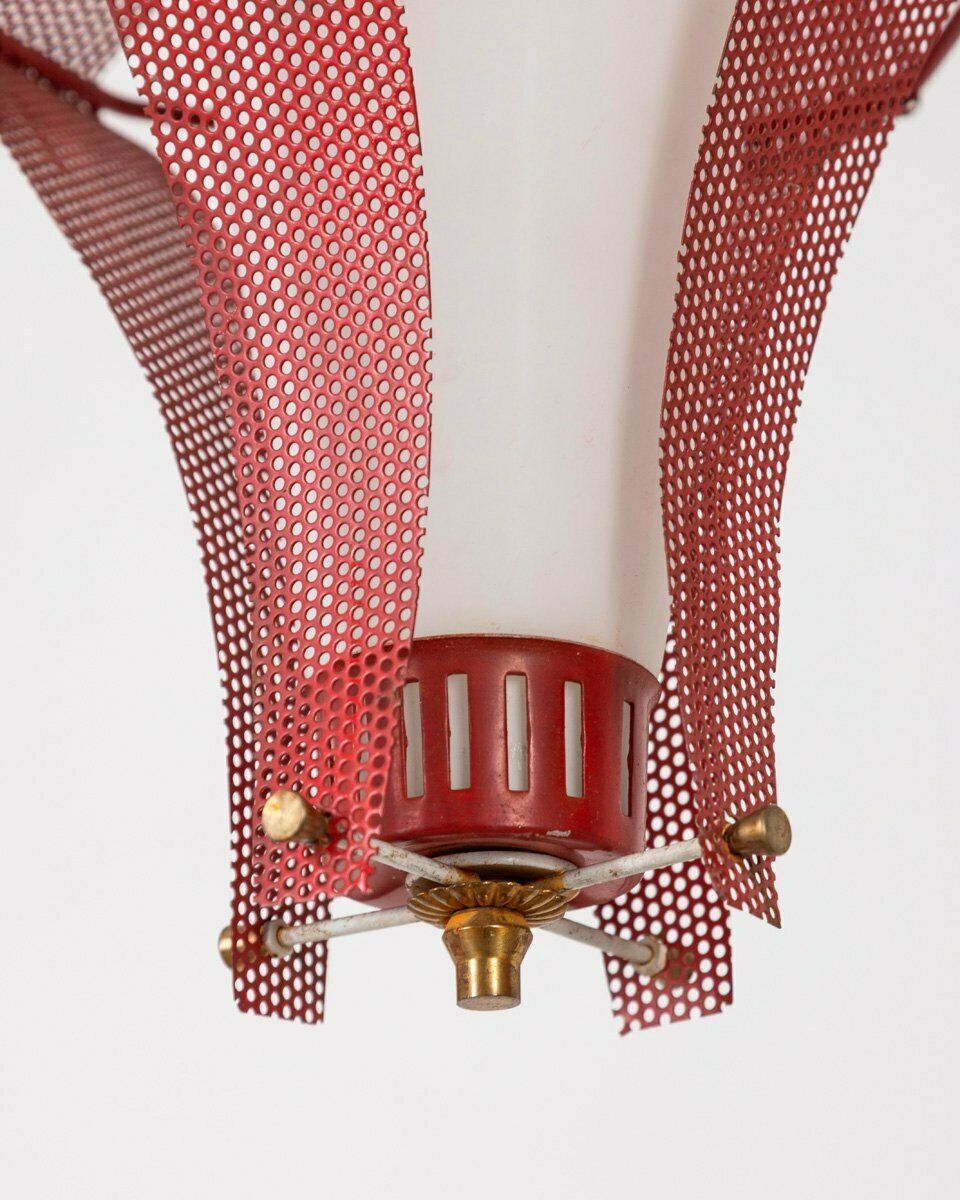 Italian Pendant Lamp In Metal And Glass, 1970s photo vinterior