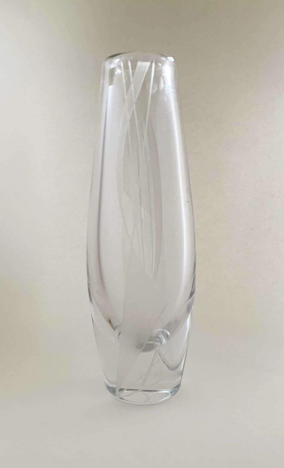 Scandinavian Mid Century Sail Vase By Orrefors Designed By Sven Palmqvist