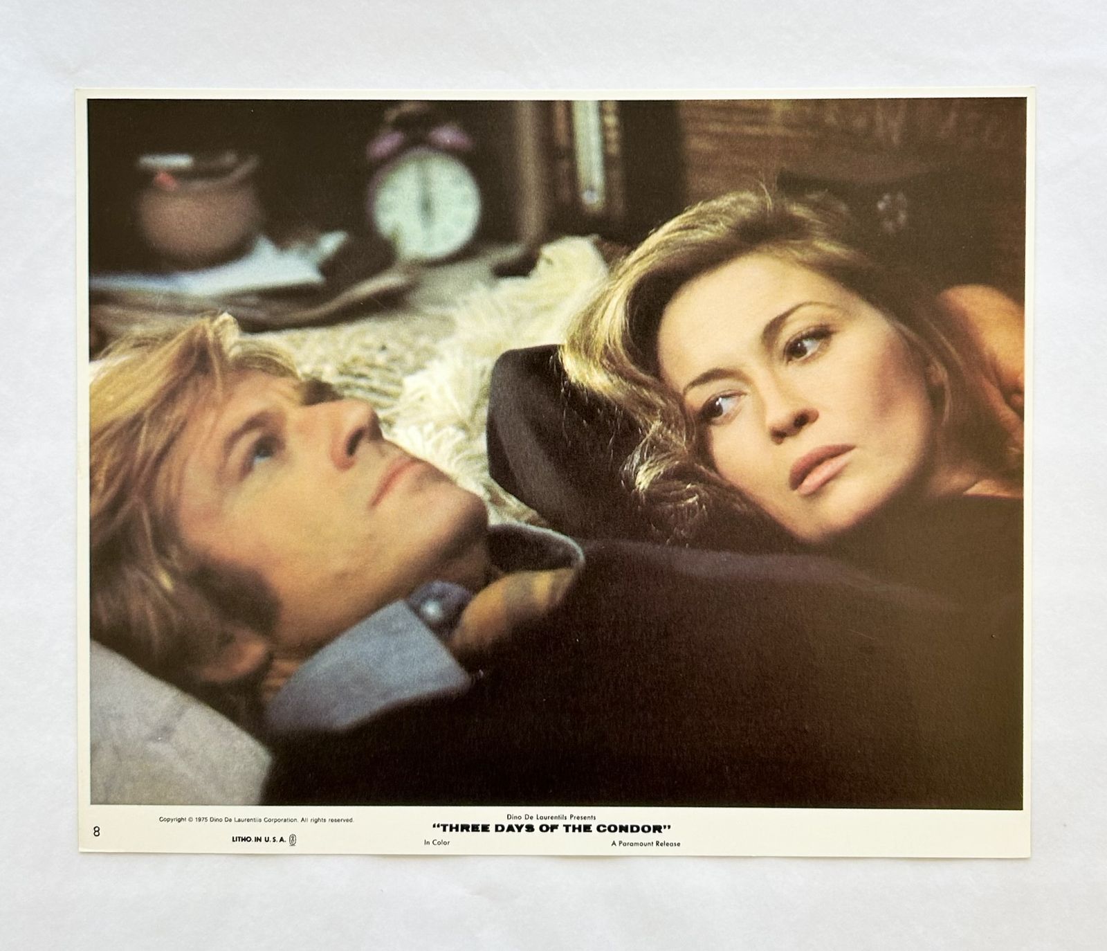 Three Days Of The Condor   Original 1975 Lobby Card #8 photo furniture