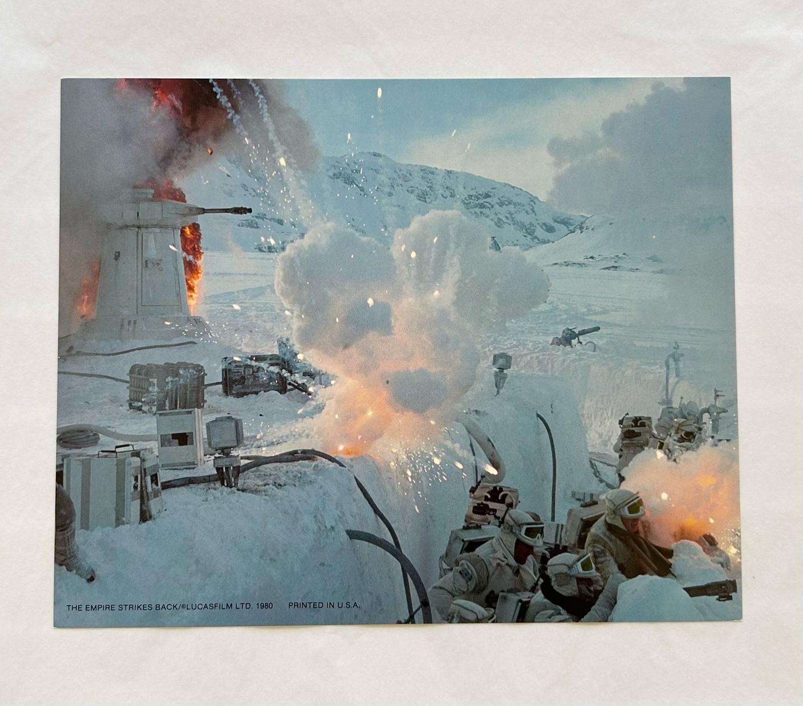 Star Wars: The Empire Strikes Back 1980 Vintage Battle Of Hoth Lobby Card photo furniture