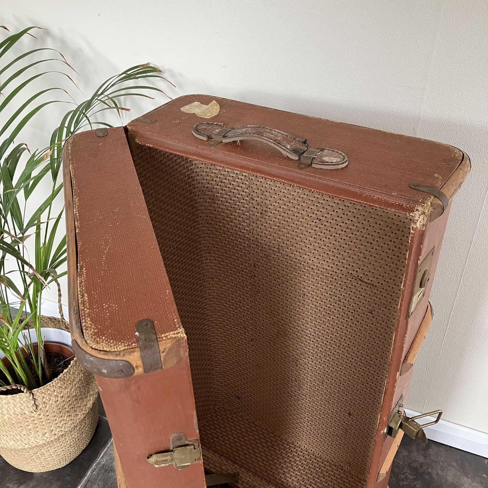 Antique Bentwood Steamer Travel Trunk / Travel Shop Display / Theatre Props / Luggage photo furniture