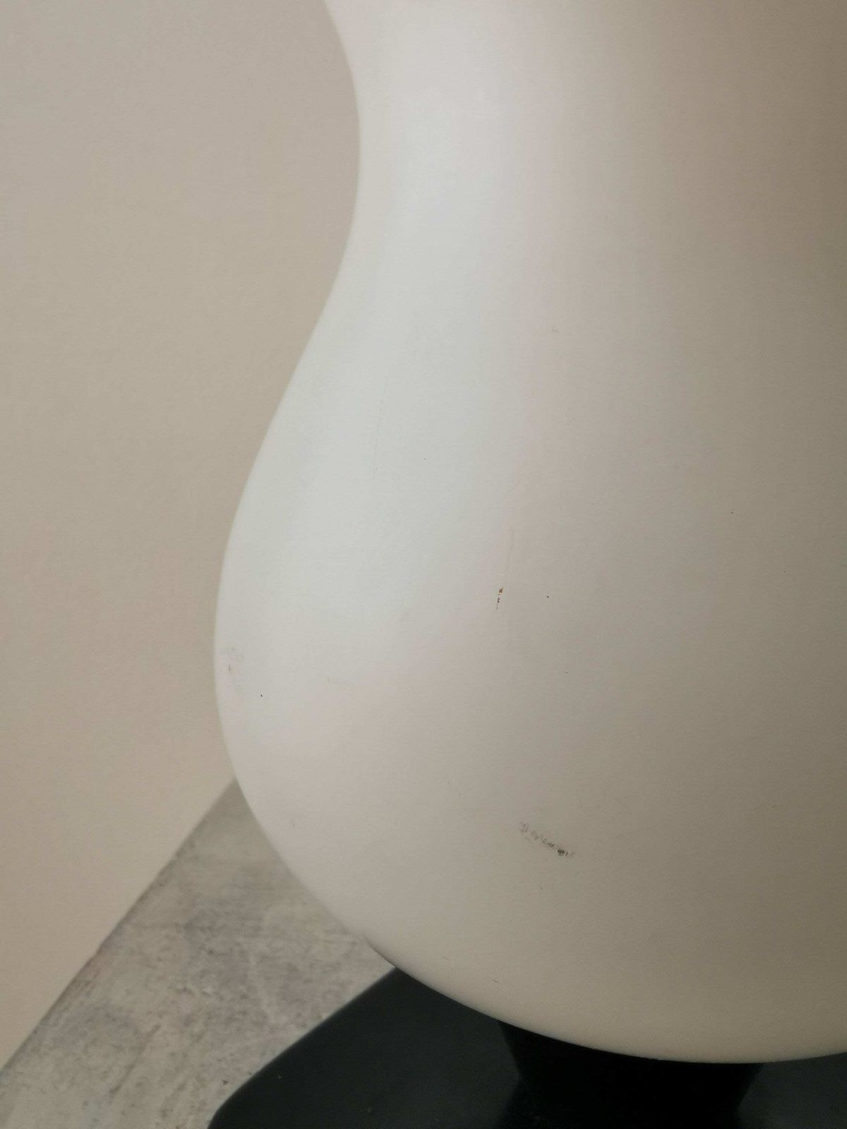 Mid Century Table Lamp Retro Bedside Glass Lamp From The 1960 Made In Yugoslavia White Opaline photo vintage