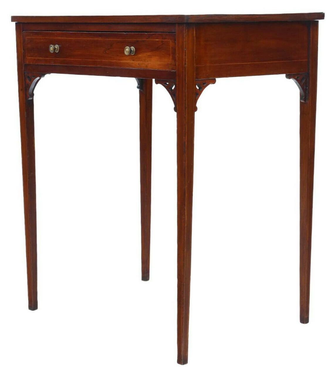 Antique Fine Quality C1900 Inlaid Mahogany Ladies Writing Table   Desk Side Dressing Table photo furniture