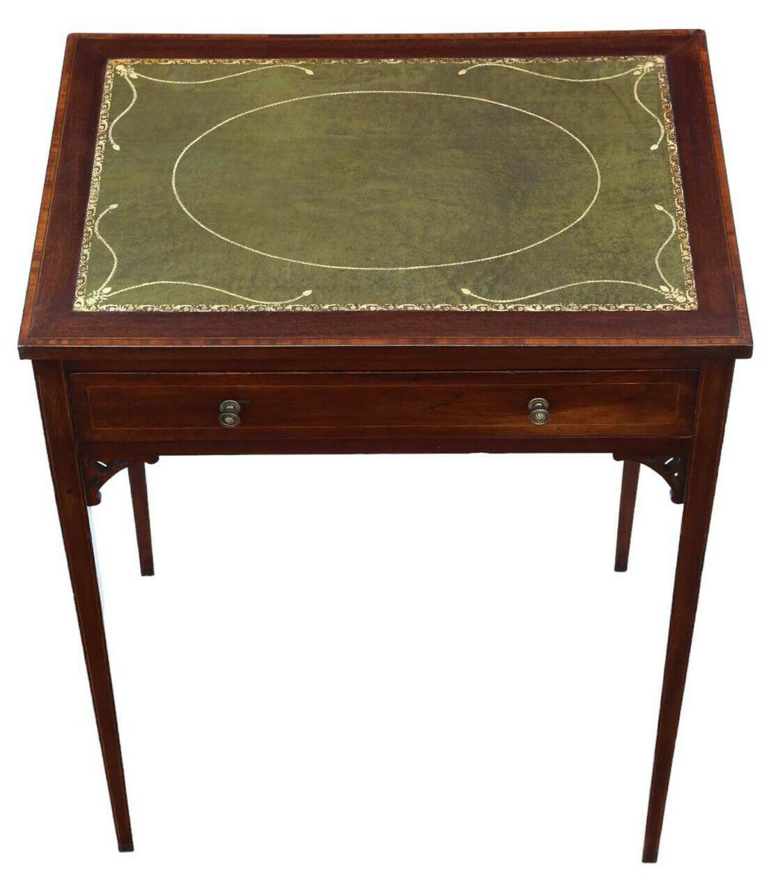 Antique Fine Quality C1900 Inlaid Mahogany Ladies Writing Table   Desk Side Dressing Table photo 1495.0
