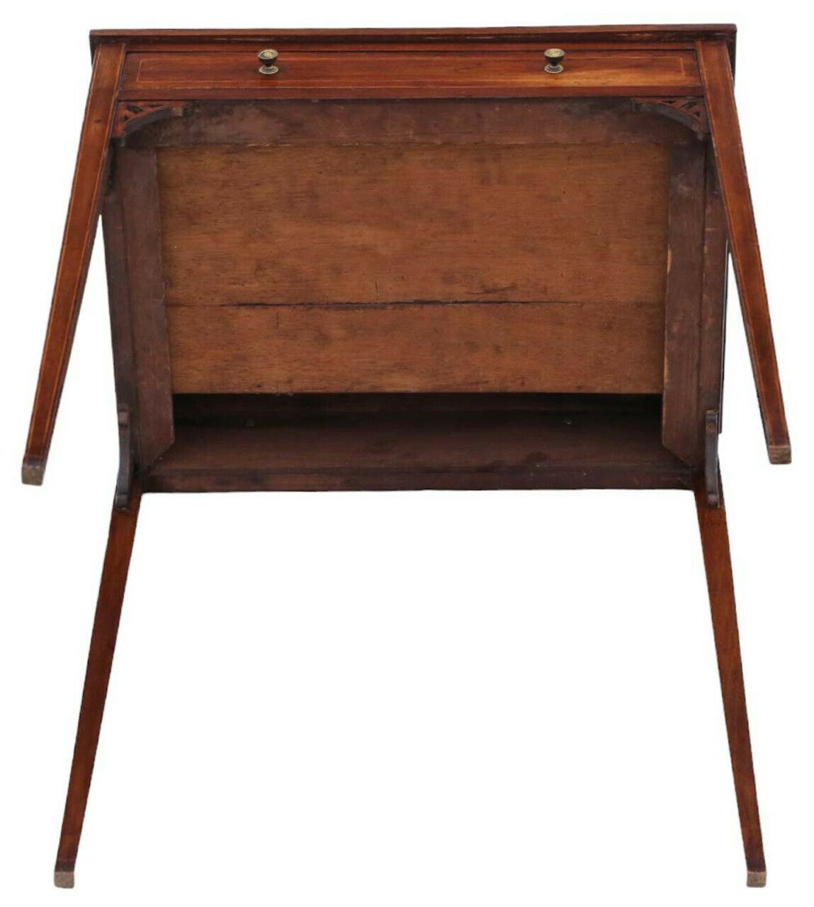 Antique Fine Quality C1900 Inlaid Mahogany Ladies Writing Table   Desk Side Dressing Table photo vintage